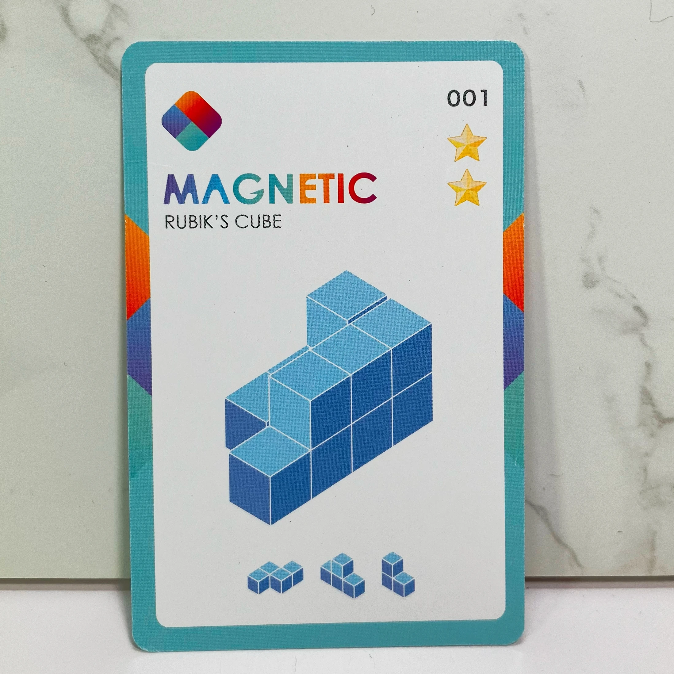 DIY Magnetische Kubus Bouwstenen 3D Magneet Tegel 7 Stuks Set Puzzel Speed Cube 54 stks Gids Kaarten Intelligentie Speelgoed voor Kinderen