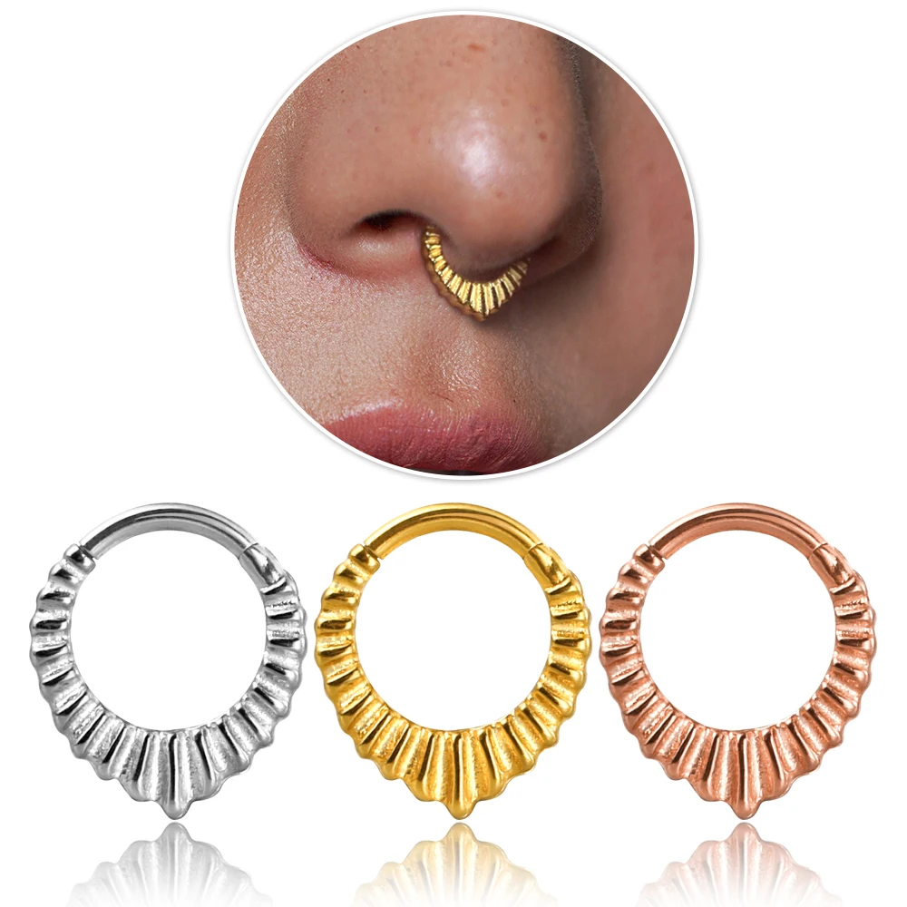 Giga 16G Nose Rings Tragus Helix Piercing Drop Earring for Women Rook Lobe Cartilage Ear Percing Earring Stainless Steel Jewelry