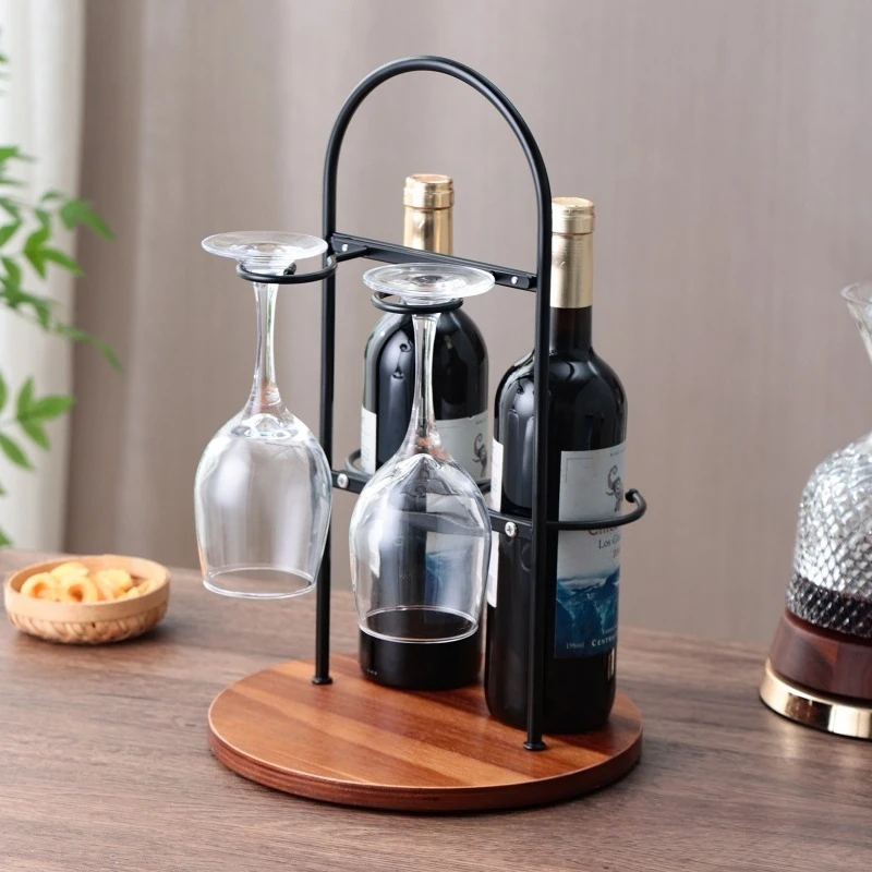 

Household Solid Wood Wine Rack Suspended Upside Down Goblet Holder Ornaments Wine Glass Storage Rack for Bar Cabinet