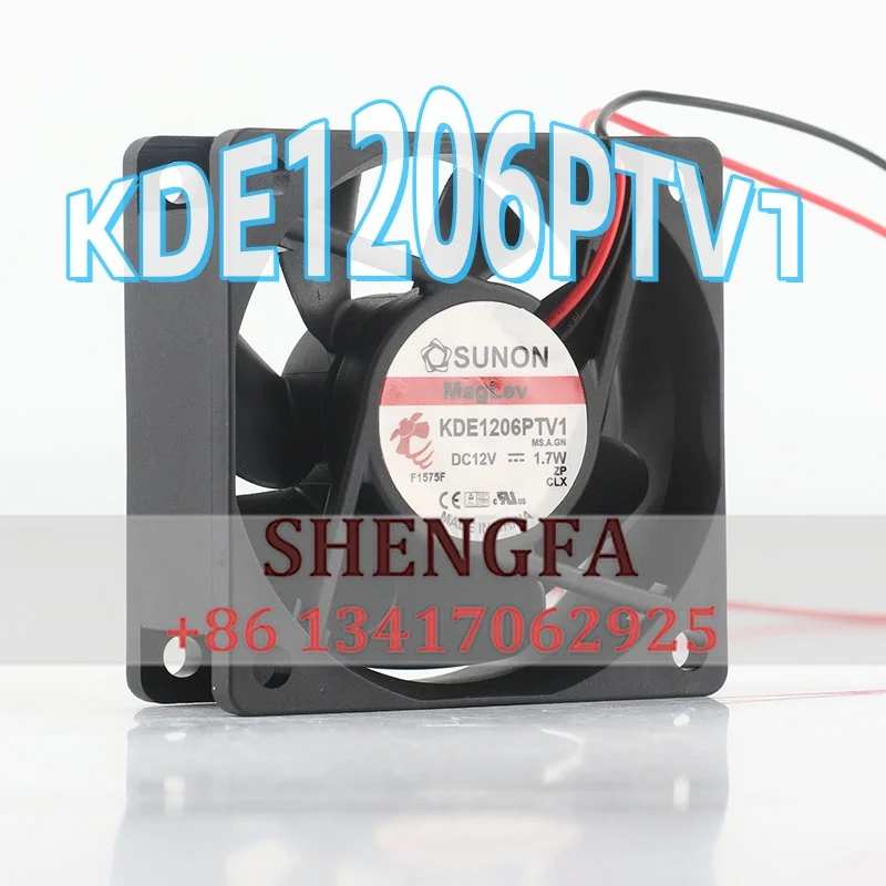 Original built-in SUNON KDE1206PTV1 6025 12V 1.7W Magnetic suspension silent chassis inverter 2-wire cooling fan