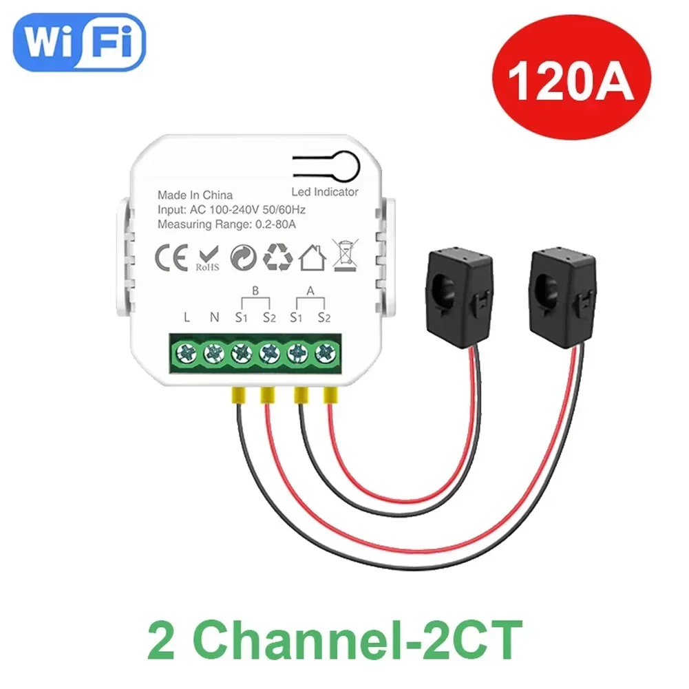 For -Tuya Wifi Intelligent Energy Meter Solar PV System Power Production Consumption Bidirectional Monitoring Meter APP Control