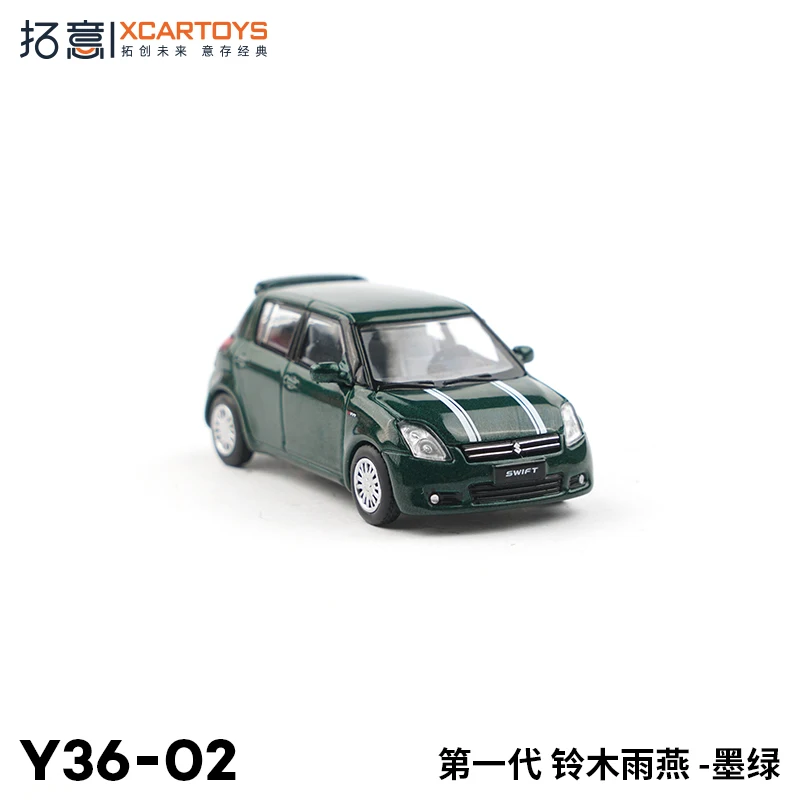 XCARTOYS 1:64 First Generation Suzuki Swift Darkสีเขียวลูกกลิ้งโลหะผสมรุ่นขนาดเล็ก,เครื่องประดับสําหรับผู้ใหญ่,ของเล่นเด็ก,ของขวัญวันเกิด