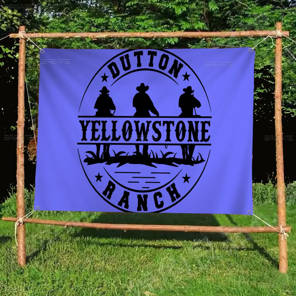 يلوستون داتون مزرعة صغيرة الحجم التشجيع راية اليد سحبت العلم أعلام الغلاف الجوي في الهواء الطلق