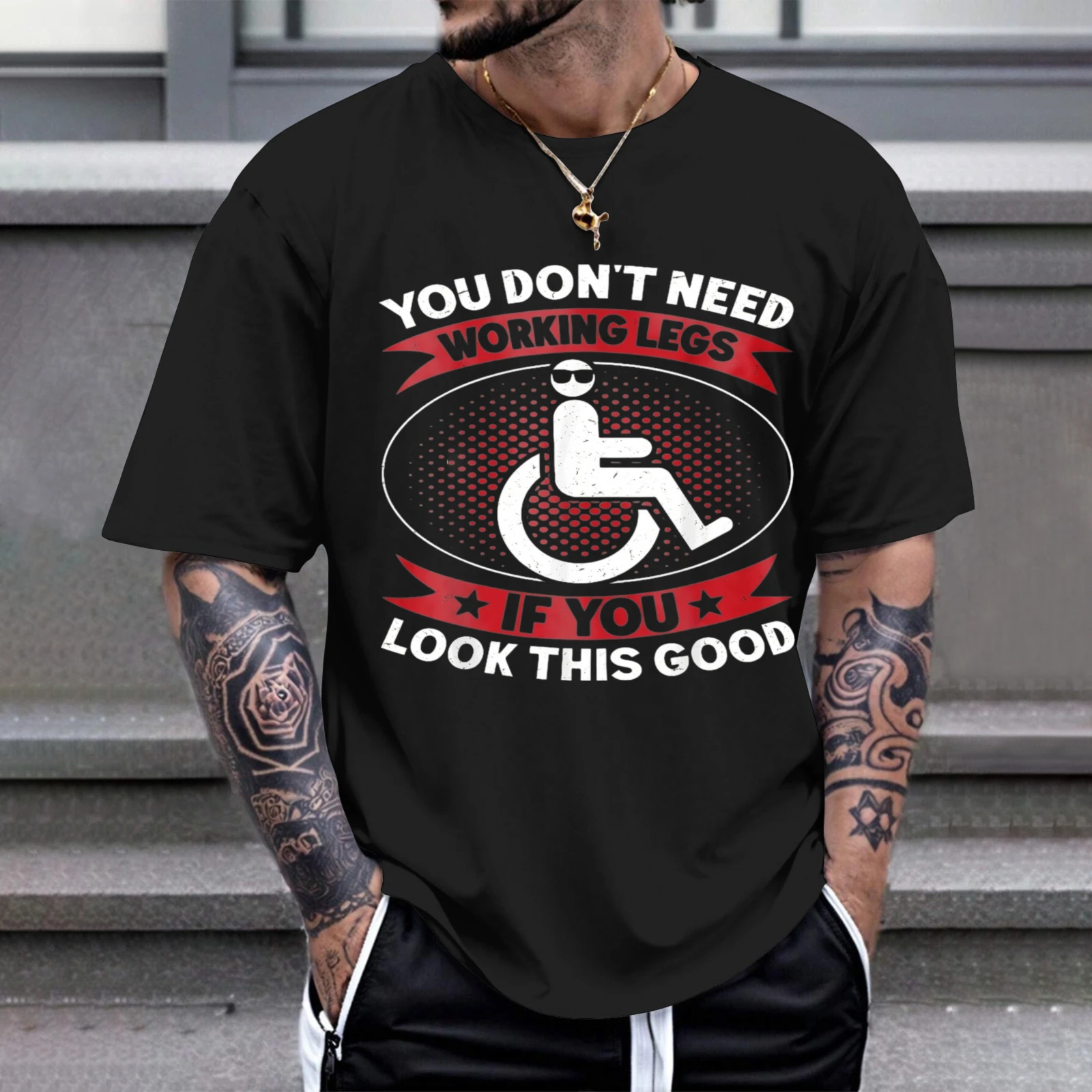 Herren-T-Shirt: Du brauchst keine beweglichen Beine, wenn du so gut aussiehst. Perfekt für Freizeitkleidung, Partys und Karneval-Outfits.
