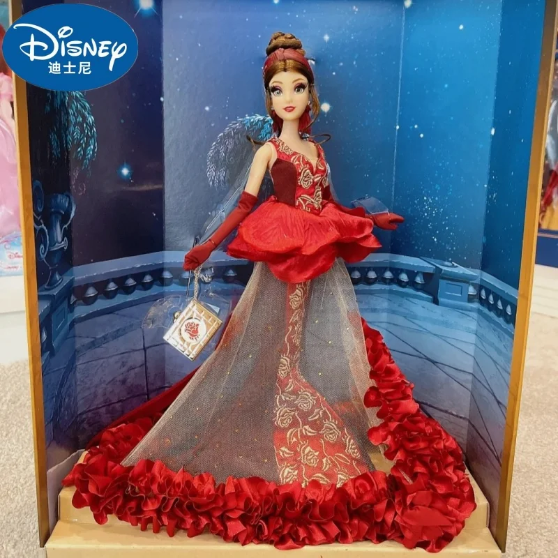 

В наличии подлинная фигурка принцессы Белль Диснея 30 см, дизайнерская Коллекционная статуя, ограниченная серия, игрушка-кукла, новогодний подарок