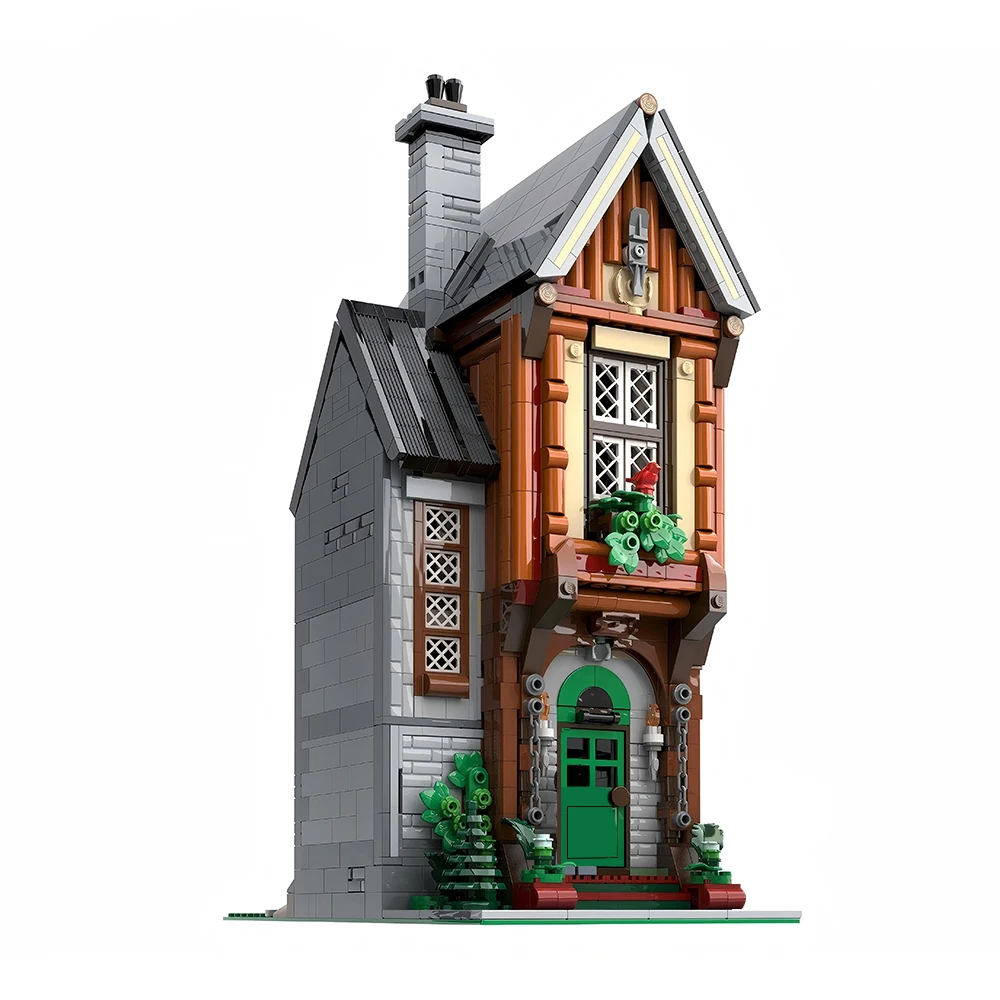 1687PCSMOC Mittelalterliche Architektur Fee Haus Modell Bausteine DIY Montage kinder Spielzeug Erwachsene Sammlung Geschenk Modulare Set