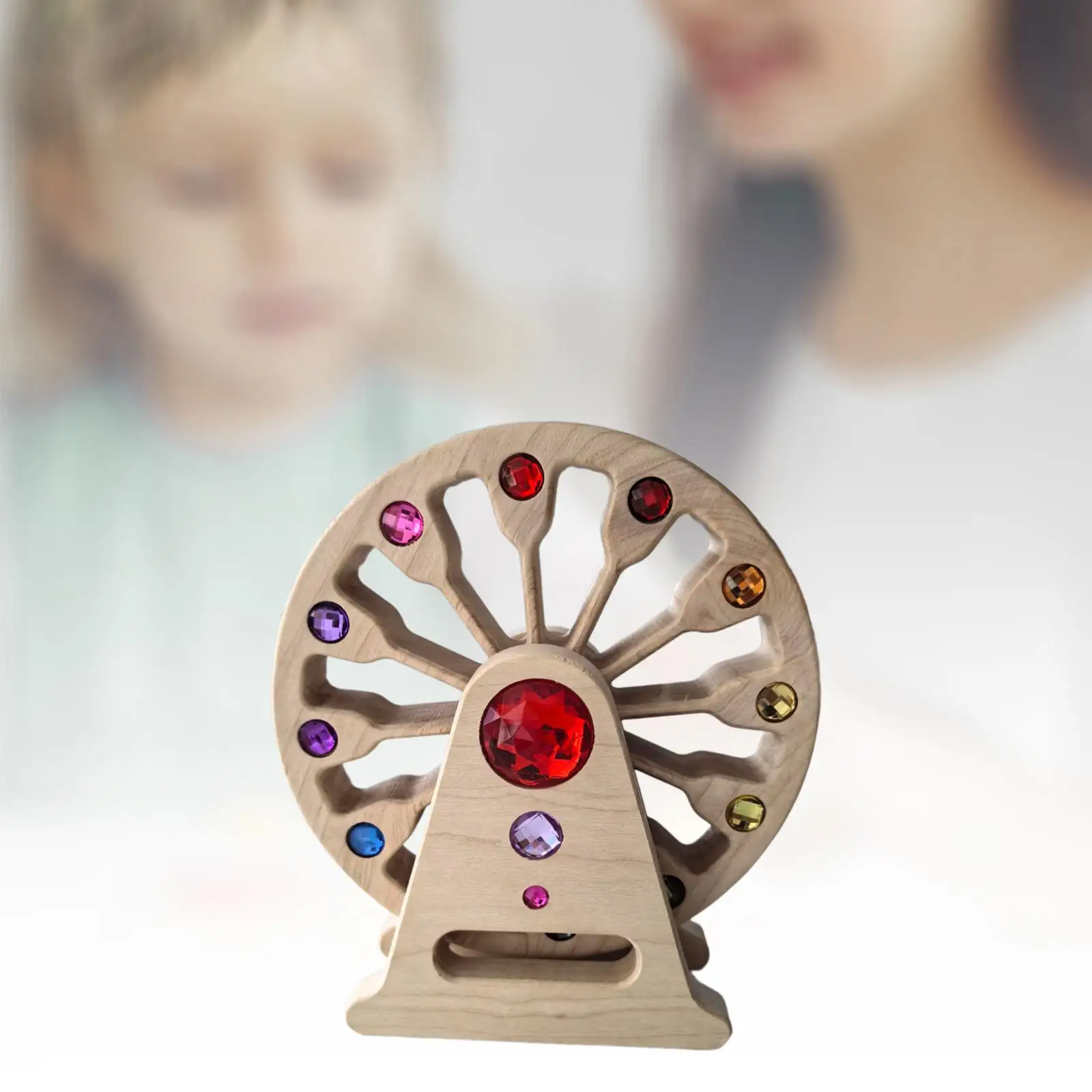 

Wooden Ferris Wheel Toy Coordination Early Development Montessori Ferris Wheel Sensory Toy for Living Room Party Study Bedroom