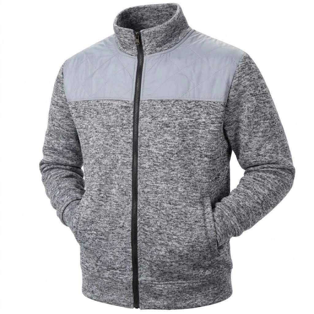 Herbst Herren Sweatshirt-Jacke mit Stehkragen, Slim Fit Cardigan-Mäntel, lässige Sportbekleidung mit Reißverschluss, Outdoor-Trainingsanzug, Herrenbekleidung – Detail 7