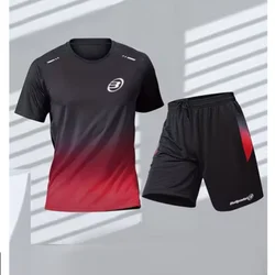 Bullpadel T-shir Tracksuit Summer Men's T-shirt And Shorts Tracksuit Breathable And Loose Tennis Tracksuit Running Training Wear