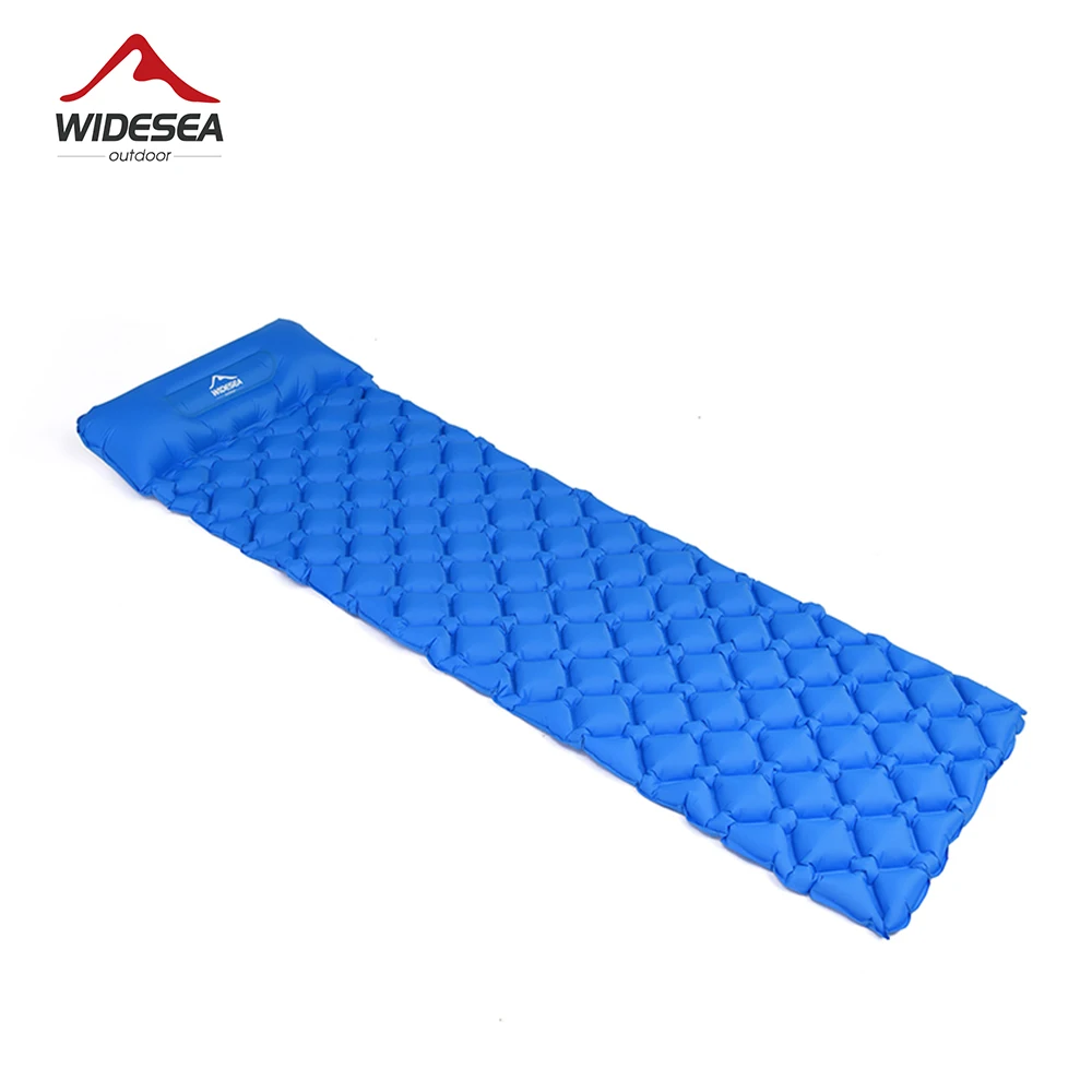 Widesea Camping Air Mattresses Sleeping Pad Inflatable Outdoor Mat Furniture Bed Ultralight Cushion Pillow Hiking Trekking