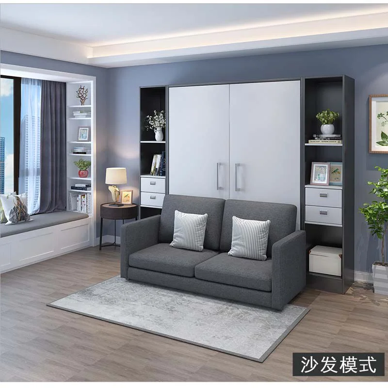 

Space Saving Home Furniture Vertical King Queen Double Wall Bed Folding Murphy Wall Bedpromote Sales