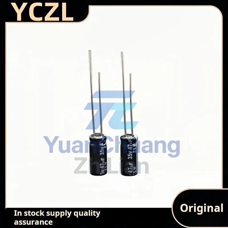 50PCS 35v47uF electrolytic capacitor ZLH high frequency low resistance long life 5*11 original authentic