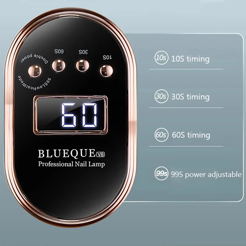 High Power 36Pcs Nail Led Lamp 168W Nails Curing Dryer for Gel Polish with LCD Display