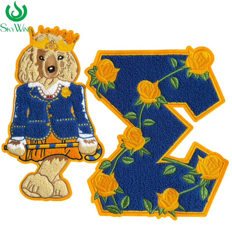 Large Iron on Chenille Sigma Rose Patch, Legacy, Rhoyal Poodle Patch for Sigma Gamma Rho Sorority Paraphernalia