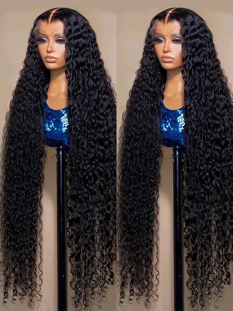 

Deep Wave Lace Front Wig Human Hair 13x4 HD Pre Plucked 250% Density Deep Curly Lace Frontal Wig for Women