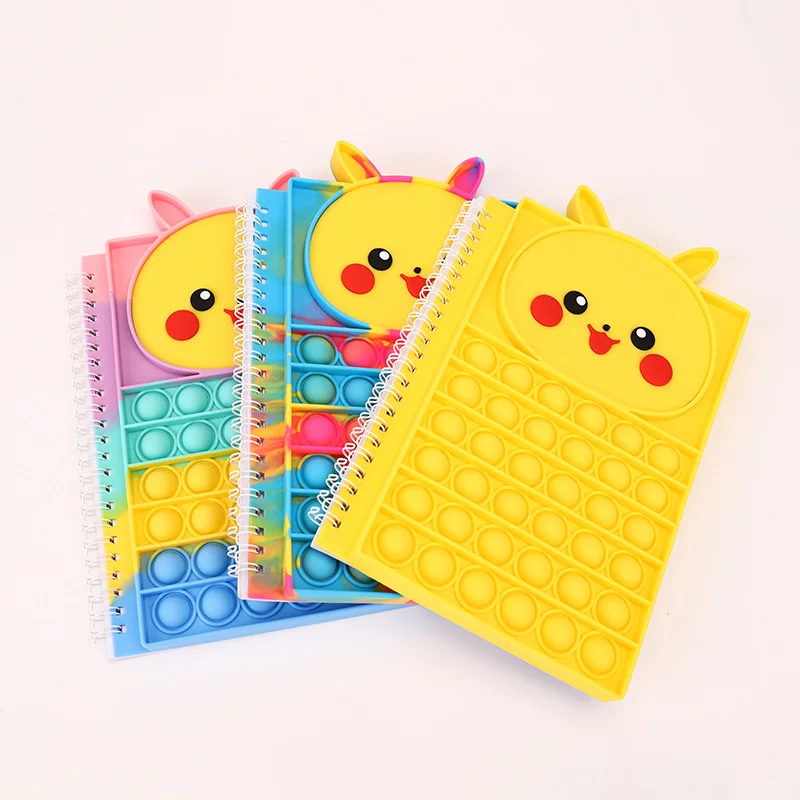 2022 New Cute Bubble Decompression Notebook Cartoon A5 Rat Killing Pioneer Loose Leaf Notebooks Creative Notepad Office Supplies