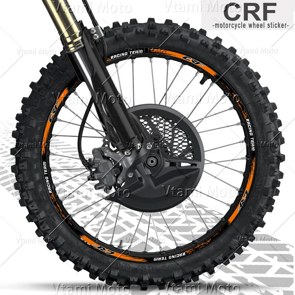 ملصق عجلة دراجة نارية عاكس ، شارات شريط حافة موتوكروس ، CRF450R ، CRF300L ، CRF250R ، CRF400RX ، CRF125 ، CRF150