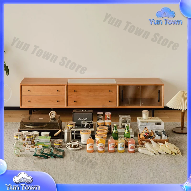 Metal Handles Minimalist Tv Stand Storage Glamour Luxury Elegant Tv Stand with Drawers Classic Szafka Pod Telewizor Furniture