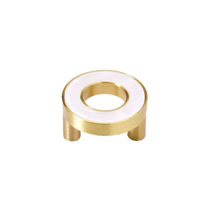 Creative Brass Drawer Handle Personalized Circular Shell Cabinet Furniture Handle Gold Wardrobe Door Children\'s Room Handle