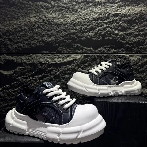 [Factory Direct] Men's Shoes 2025 New Breathable Fashion Thick Bottom Casual Versatile Trendy Sports Shoes