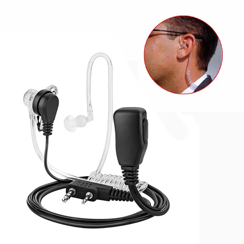 

New Walkie-talkie High-grade Headset Headset Transparent Country Pass Air Tube In-ear Ear Hanging K-head UV-5R Hand Station