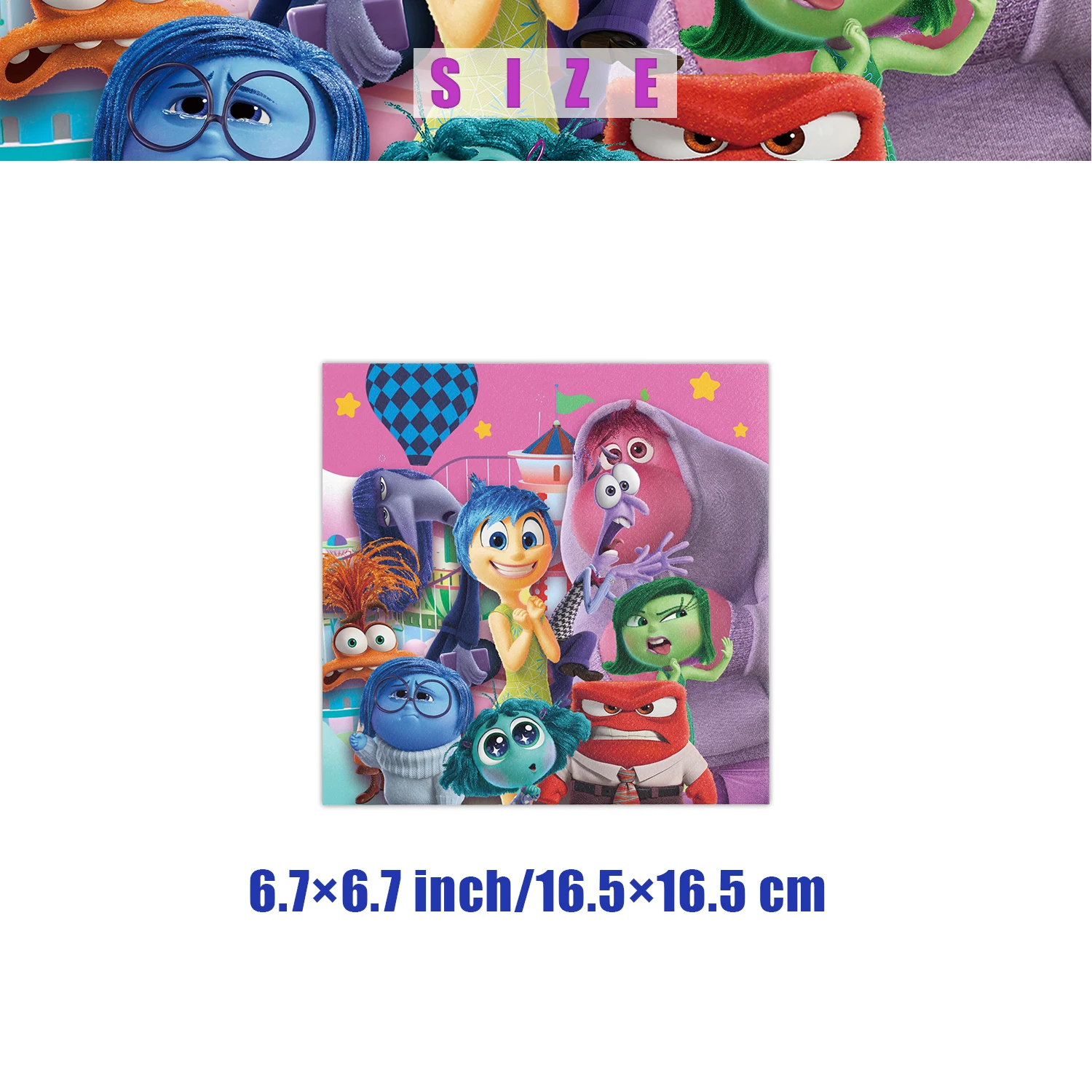 Inside Out Birthday Party Supplies Tableware Blowout Balloon Backdrop Decoration Cake Topper Banner Cup Plate Tapestry