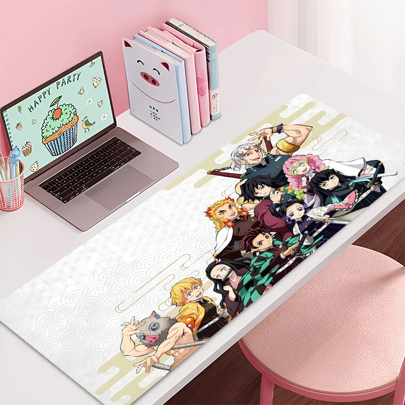 Alas Mouse Besar Demon Slayer Akaza E-sport Game Player Mouse Pad Laptop Keyboard Pad Non-slip Mat Coaster PC HD Karpet Mousepad