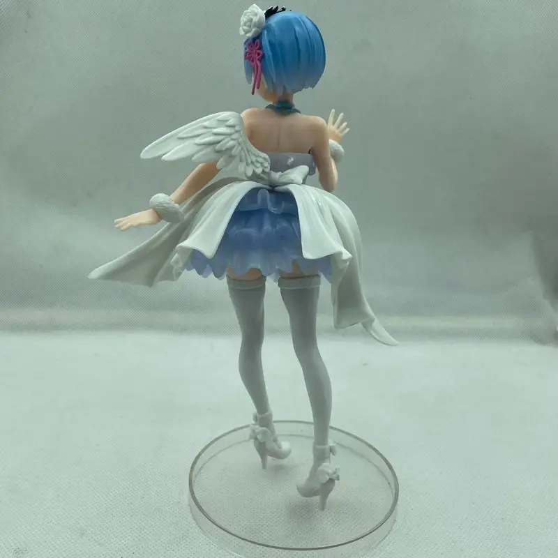 Re:제로 다른 세계에서 인생을 시작하다 렘 엔젤 애니메이션 수제 수집품 액션 피규어 데스크탑 케이스 장식품 선물