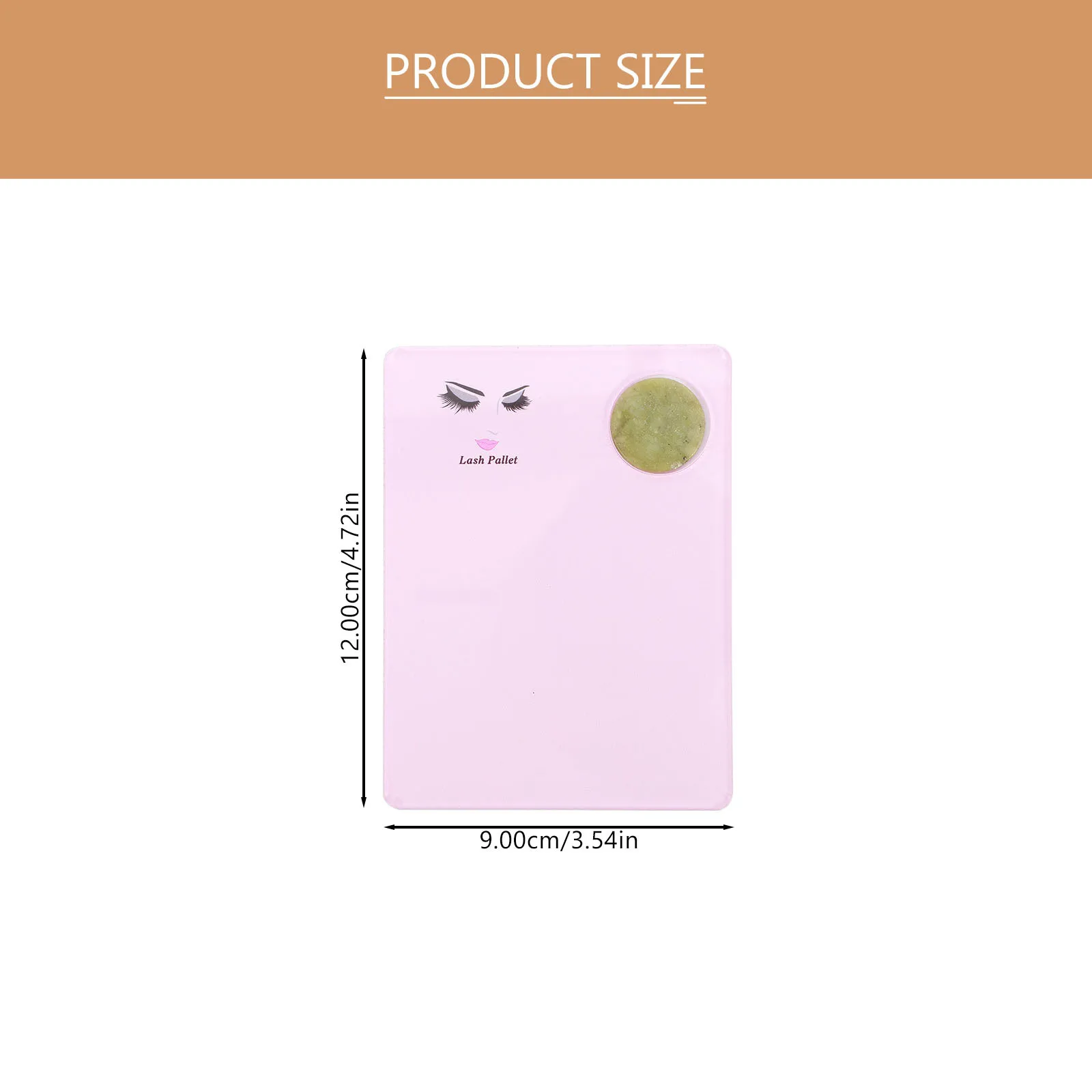 1pc まつげ移植プラットフォームピンクコンパクトデザイン滑らかな表面接着剤硬化制御ラッシュディスプレイプレート美容サロンツール