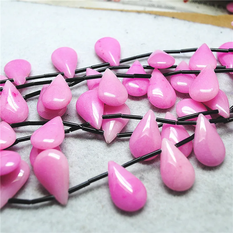 16PCS Natural Jade Stone Tear Drops SHAPE 24X14MM DIY For Women Neckalce Making Accessories New Arrivals Top Selling