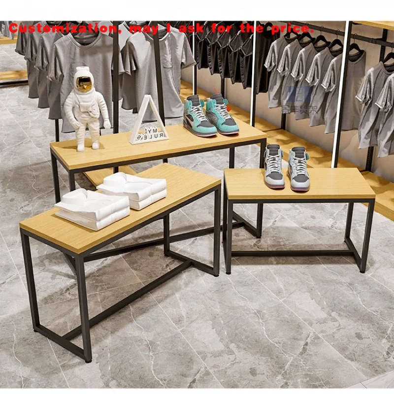 custom.Custom Steel-Wood Light Duty Display Racks-Mall Clothing Store Men's & Women's Wear Chain Store