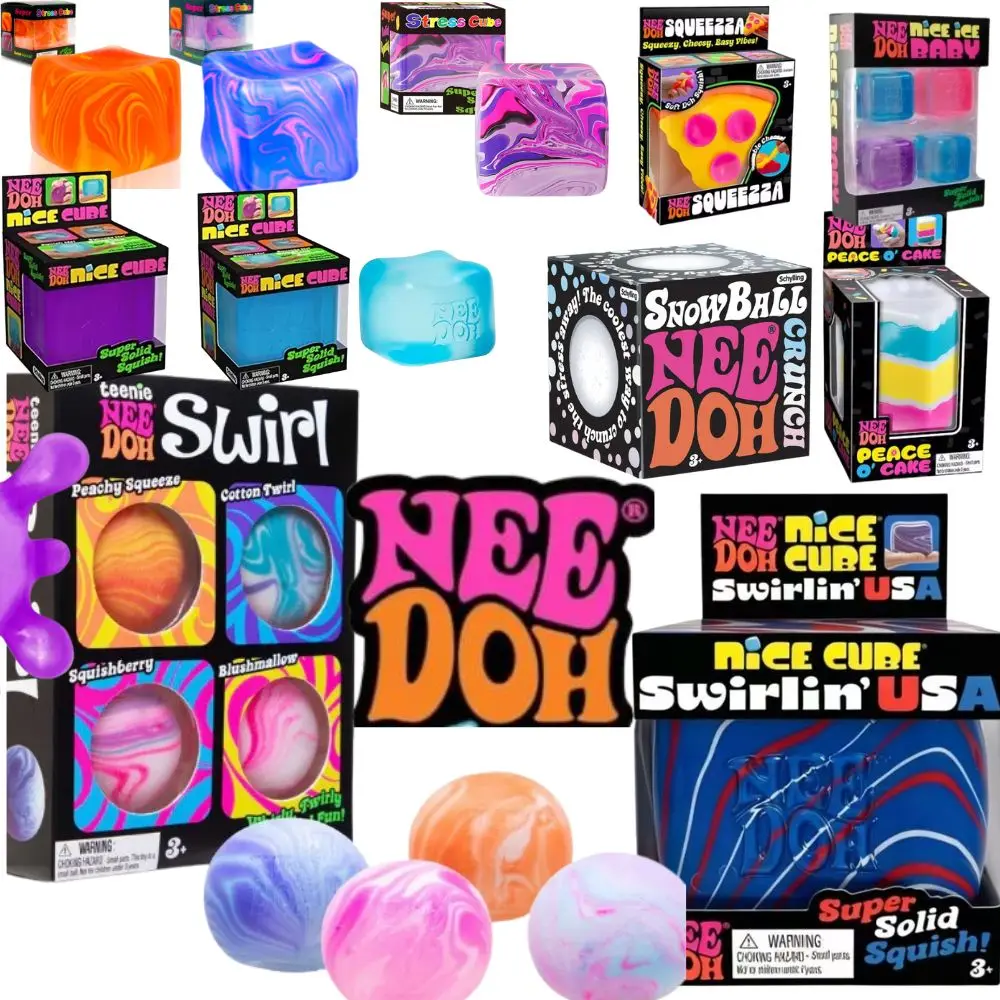 

Needoh Soft and Glutinous Sensory Stress-relief Toy Cube Filled with Gel Stretchable Ball Soft Ice blind box Slow Rebound