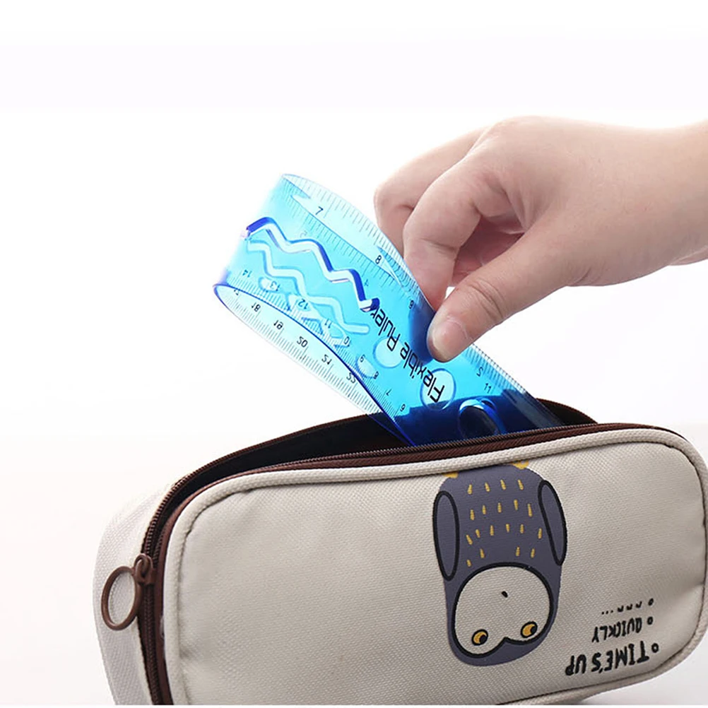 

1pc 30CM Plastic Creative Flexible Rulers School Students Stationery Office Measuring Rulers (Random Color)