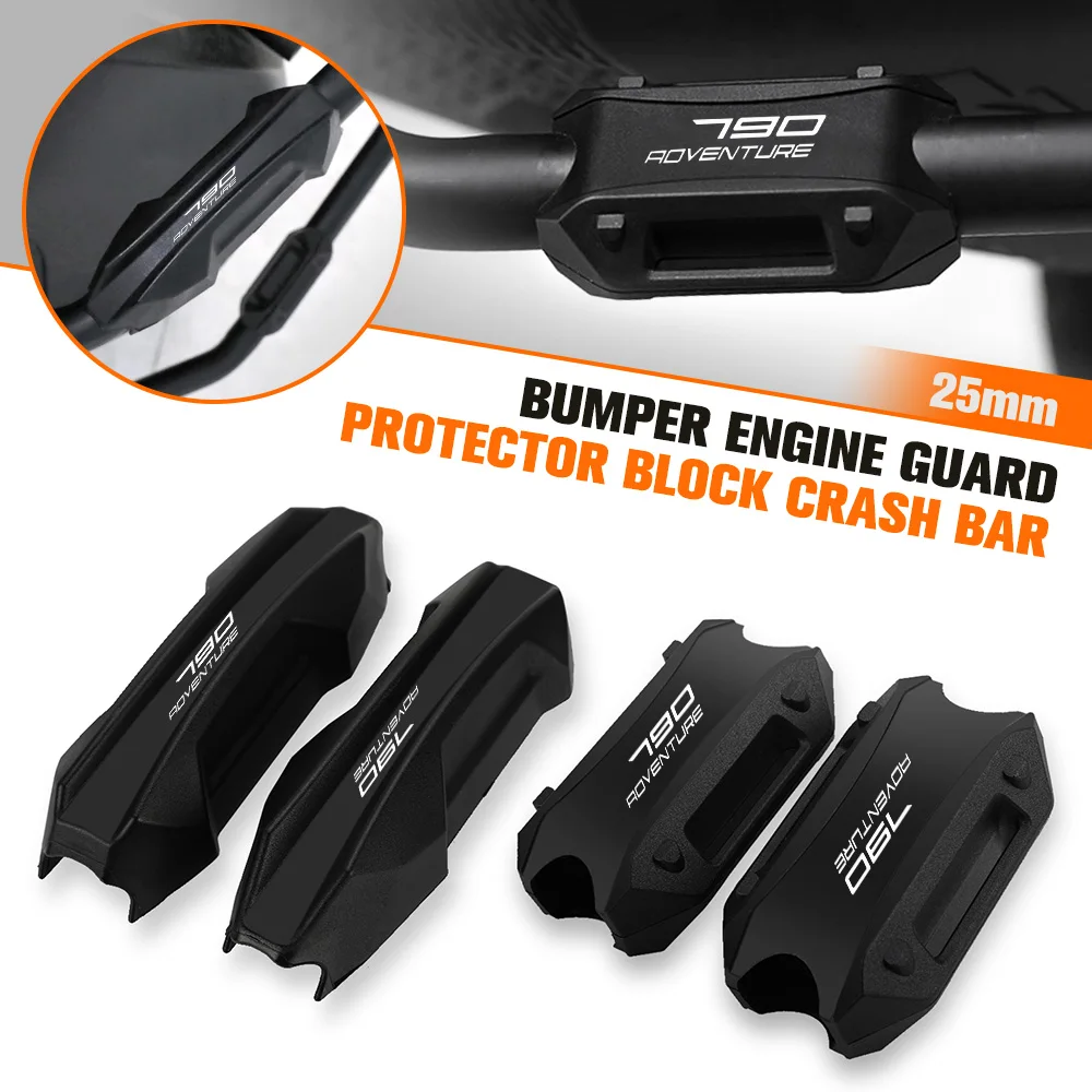 

790ADV Motorcycle 25mm Bumper Engine Guard Protect Block Crash Bar Decorative For 790ADVENTURE 790 ADV 2019 2020 2021 2022 2023