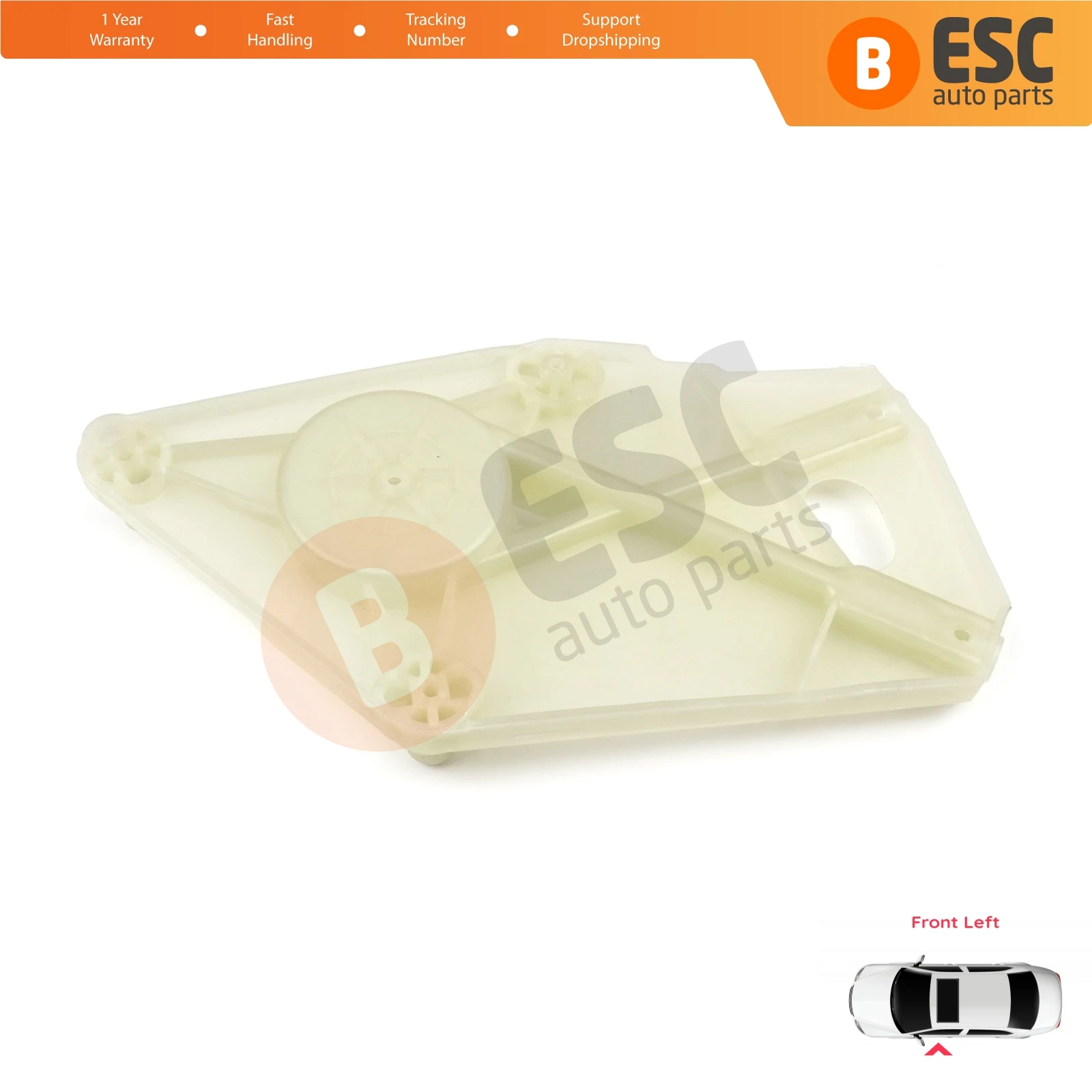 EWR5228 Window Regulator Motor Pulley Cover House Front Left Door for VW Polo Vento MK5 6R 6C 61 2009-2022 4/5 Door 6R4837461