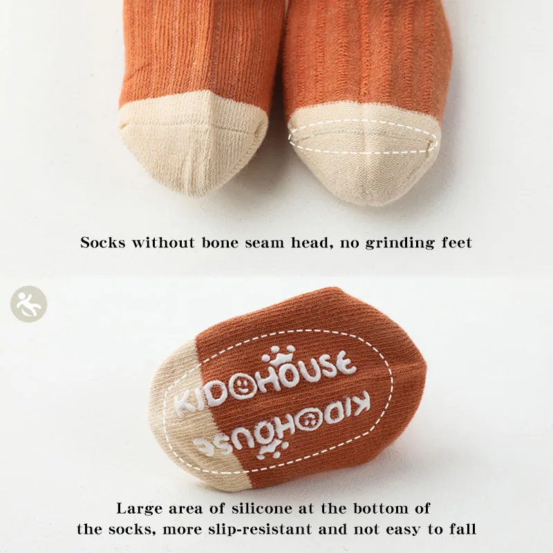 Autumn Warm Baby Long Socks For Boy Girl Anti Slip Floor Sock Newborn Footwear Thick Cotton Children Socks Kids Sokken Sox 양말