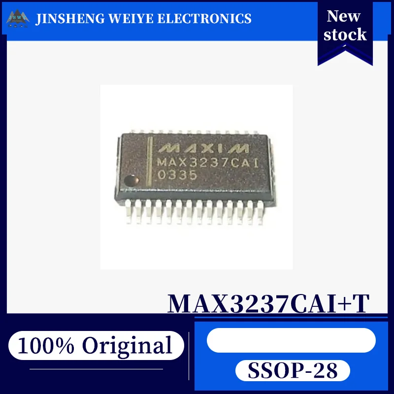 

(1/5 шт.) MAX3237CAI+T MAX3237 SSOP-28 5-канальный приемопередатчик RS-232, оригинальный, в наличии. Чипсет.