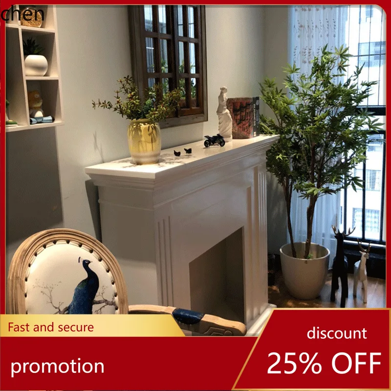 YFY Fireplace Background Wall TV Cabinet Electric Fireplace Decorative Cabinet Rack Heating Core