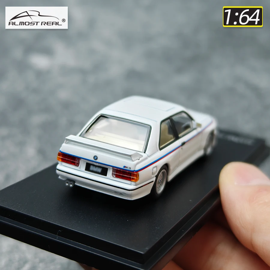 AR BOX 1/64 Almost Real M3 E30 Black diecast model car model