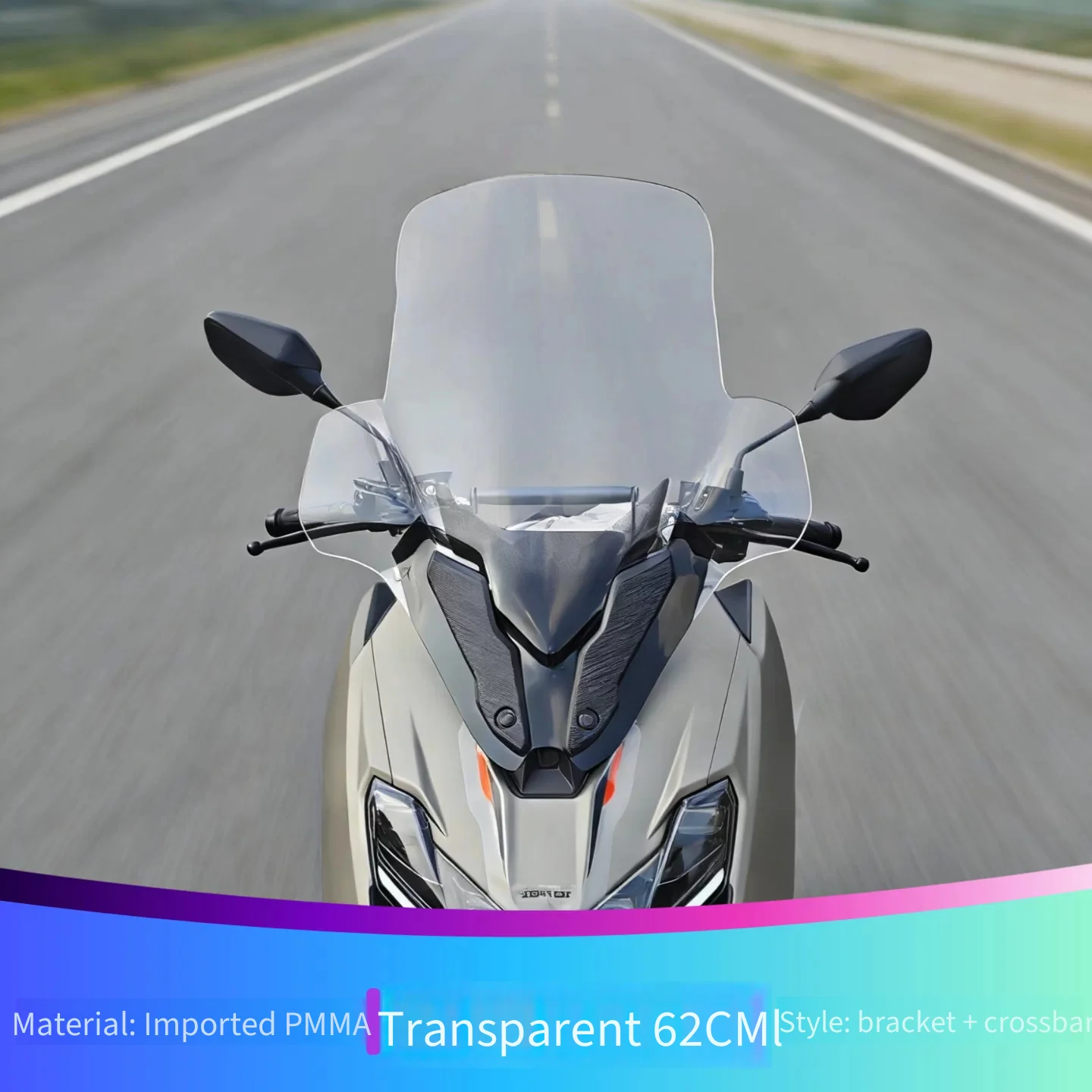 Tall Windshield 57 62 67cm Height Hand Guard Version Front Windshield Glass For ZONTES 150X Motorcycle Modified Accessories