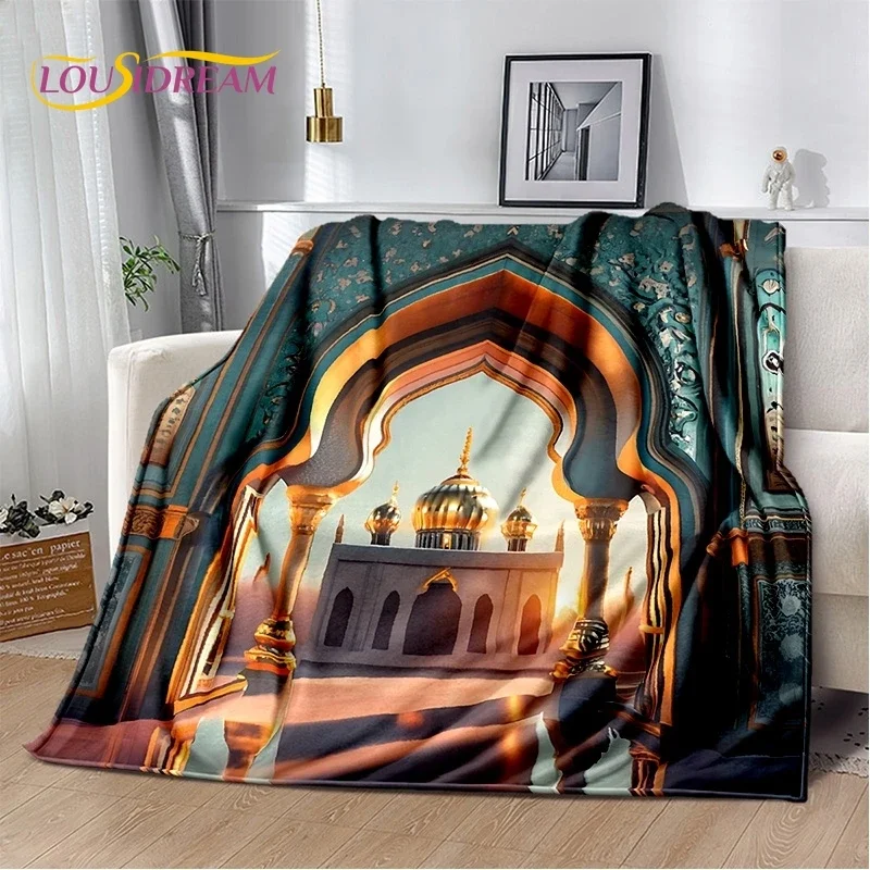 

Muslim Islam Prayer Kneeling Poly Mats Mandala Soft Flannel Blanket for Beds Bedroom Sofa Picnic,Throw Blanket for Outdoors Gift