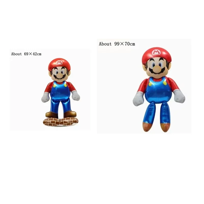 3D Mario Bros Folienballon Baby Geburtstag Foto-Requisiten Cartoon Aluminiumfolie Ballons Happy Birthday Party Ballon-Zubehör