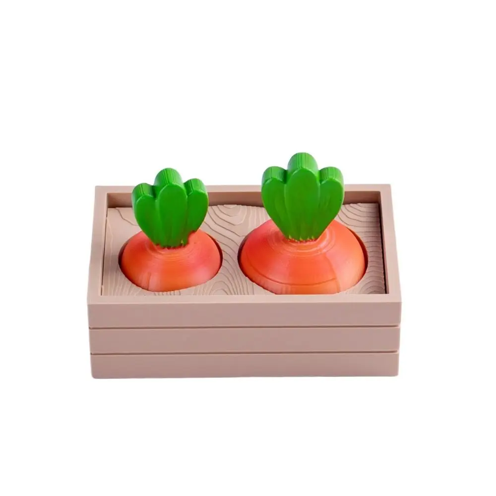 Colorful 3D Printed Scalable Carrot Expandable Simulation Plants Easter Stretchable Ornament Fidget Easter Desktop Decorations
