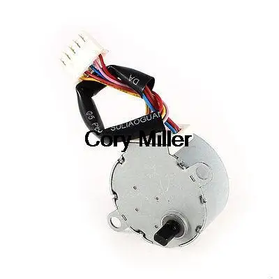 DC 12V 60RPM 5 Pin Connector Air Condition Valve Micro Motor Silver Tone