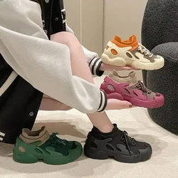 2024 Women's Casual Sports Shoes Breathable Color Blocking Dad Shoes Knitted Sock Shoes Women Sneakers Zapatos De Mujer