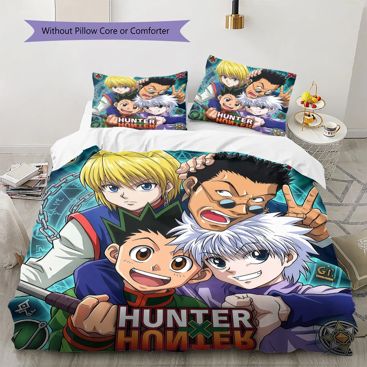 Hunter x Hunter Soft Duvet Cover Kid's Bedding Set,Extra Large Size Birthday Gifts Various Sizes Available -HE194