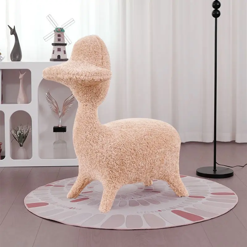 ins style high value animal stool housewarming gift ornament lazy sofa cute chair Internet celebrity pony chair
