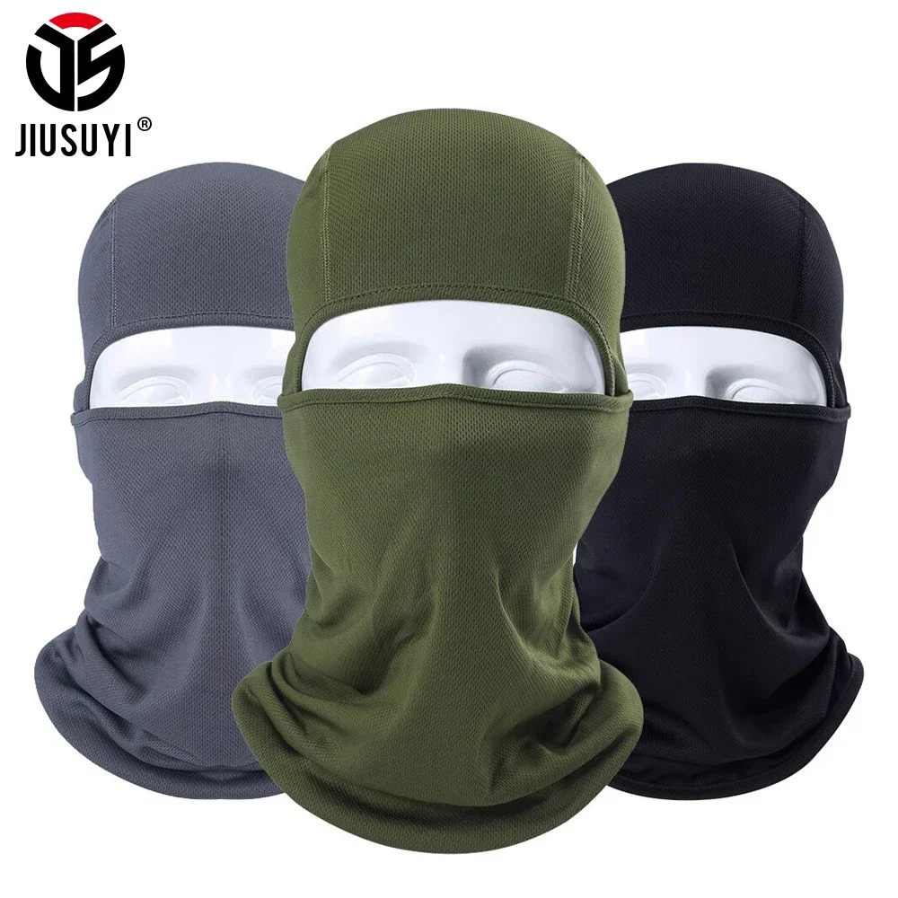 Breathable Balaclava Tactical Paintball Airsoft Full Face Mask Cap Bicycle Sun-proof Summer Combat Helmet Liner Hats Beanies Men