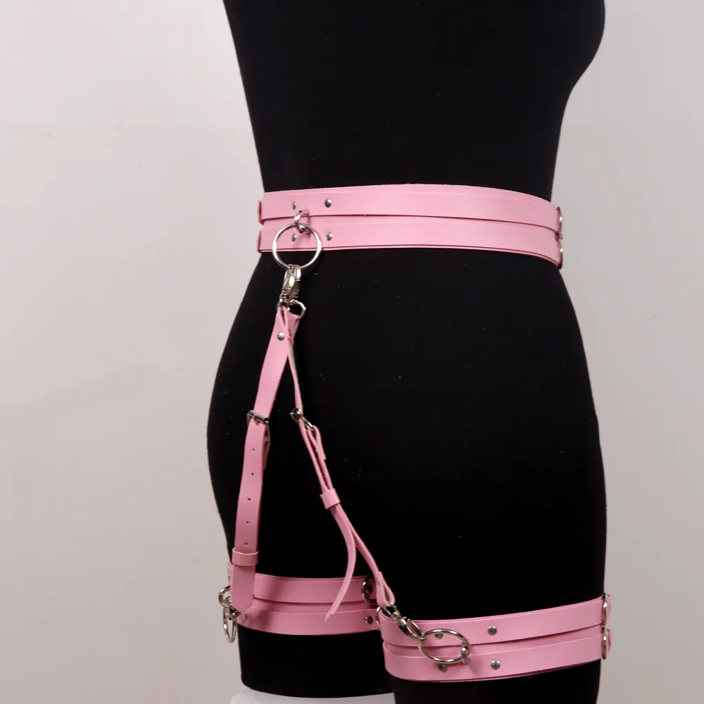 Sexy Garter Leather Harness Women Gothic Lingerie BDSM Bondage Belt Stocking Suspenders Leg Thigh Harness Toy For Adult 18+