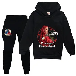 Set di abbigliamento per bambini ragazze film discenti 4 Costume The Rise of Red felpe con cappuccio e pantaloni a maniche lunghe tuta Pullover per bambini